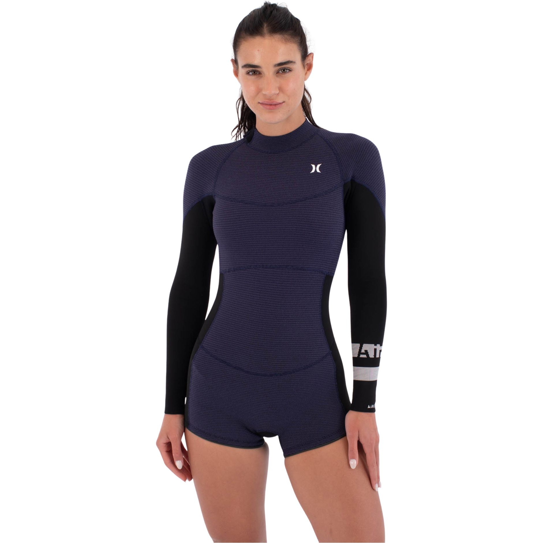 Macacão De Primavera Feminino Hurley Air 2mm Back Zip Shorty Médio WSS0014212 - Vintage Iris 2026